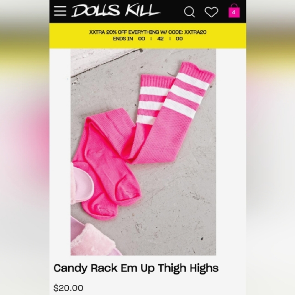 Candy Rack 'Em Up Thigh Highs 🎀🍭💗 - Picture 2 of 3